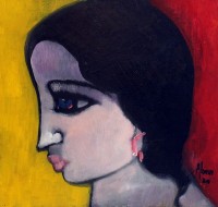 Abrar Ahmed, 7.4 x 08 Inch, Oil on Paper, Figurative Painting, AC-AA-242